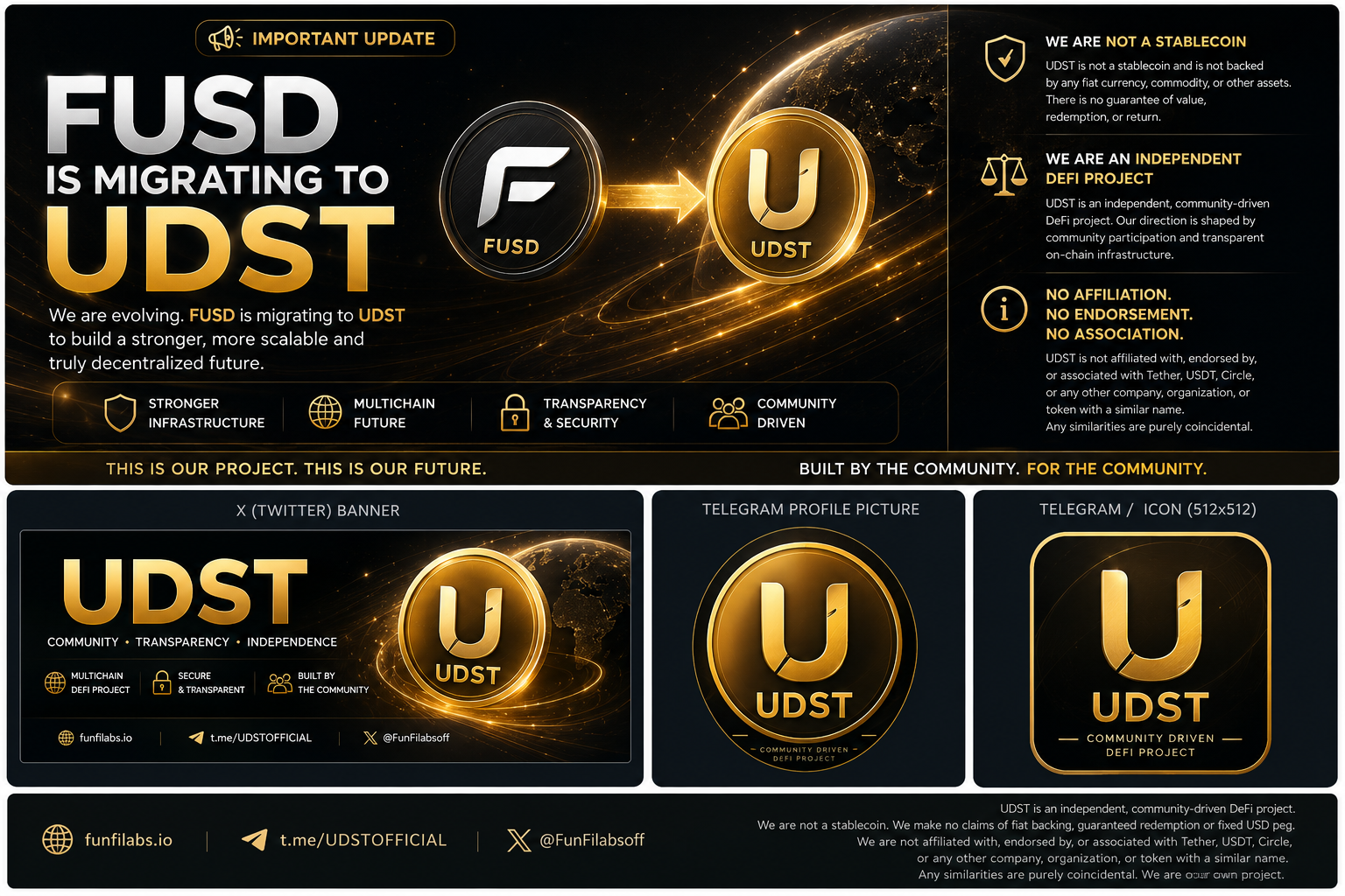 UDST visual identity and migration overview